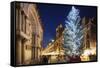 Christmas Tree in St. Marks Square, San Marco, Venice, UNESCO World Heritage Site, Veneto, Italy-Christian Kober-Framed Stretched Canvas