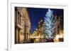 Christmas Tree in St. Marks Square, San Marco, Venice, UNESCO World Heritage Site, Veneto, Italy-Christian Kober-Framed Photographic Print