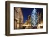 Christmas Tree in St. Marks Square, San Marco, Venice, UNESCO World Heritage Site, Veneto, Italy-Christian Kober-Framed Premium Photographic Print