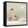 Christmas Tree in Winter Forest-Oleg Iatsun-Framed Stretched Canvas