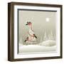 Christmas Tree in Winter Forest-Oleg Iatsun-Framed Art Print