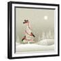 Christmas Tree in Winter Forest-Oleg Iatsun-Framed Art Print