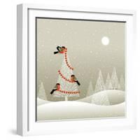 Christmas Tree in Winter Forest-Oleg Iatsun-Framed Art Print