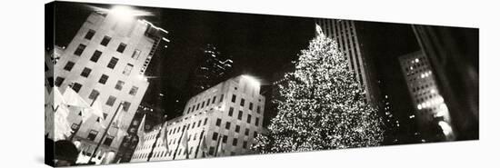 Christmas Tree Lit Up at Night, Rockefeller Center, Manhattan, New York City, New York State, USA-null-Stretched Canvas