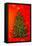 Christmas Tree on Red-Valery Rybakow-Framed Stretched Canvas