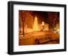 Christmas Tree on Snowy Night in Pioneer Courthouse Square, Portland, Oregon, USA-Janis Miglavs-Framed Photographic Print