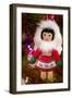 Christmas tree ornaments. Vintage Eskimo doll.-Savanah Stewart-Framed Photographic Print