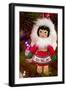 Christmas tree ornaments. Vintage Eskimo doll.-Savanah Stewart-Framed Photographic Print