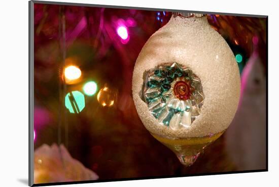 Christmas tree ornaments. Vintage glass ornament.-Savanah Stewart-Mounted Photographic Print