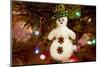 Christmas tree ornaments. Vintage snowman.-Savanah Stewart-Mounted Photographic Print