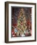 CHRISTMAS TREE WITH DECORATIONS GARLAND LIGHTS TOYS AND PRESENTS UNDER TREE-Panoramic Images-Framed Photographic Print