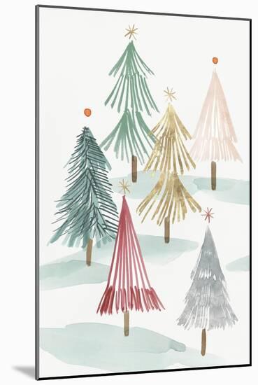 Christmas Trees I-PI Studio-Mounted Art Print