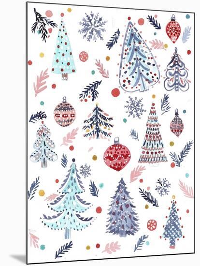 Christmas Trees-Irina Trzaskos Studio-Mounted Giclee Print