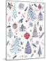 Christmas Trees-Irina Trzaskos Studio-Mounted Giclee Print