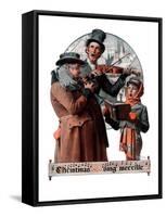 "Christmas Trio" or "Sing Merrille", December 8,1923-Norman Rockwell-Framed Stretched Canvas