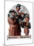 "Christmas Trio" or "Sing Merrille", December 8,1923-Norman Rockwell-Mounted Giclee Print