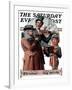 "Christmas Trio" or "Sing Merrille" Saturday Evening Post Cover, December 8,1923-Norman Rockwell-Framed Giclee Print