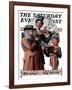 "Christmas Trio" or "Sing Merrille" Saturday Evening Post Cover, December 8,1923-Norman Rockwell-Framed Giclee Print