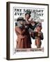 "Christmas Trio" or "Sing Merrille" Saturday Evening Post Cover, December 8,1923-Norman Rockwell-Framed Giclee Print