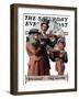 "Christmas Trio" or "Sing Merrille" Saturday Evening Post Cover, December 8,1923-Norman Rockwell-Framed Giclee Print