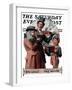 "Christmas Trio" or "Sing Merrille" Saturday Evening Post Cover, December 8,1923-Norman Rockwell-Framed Giclee Print