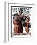 "Christmas Trio" or "Sing Merrille" Saturday Evening Post Cover, December 8,1923-Norman Rockwell-Framed Giclee Print