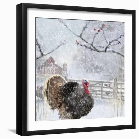 Christmas turkey-Clare Davis London-Framed Giclee Print