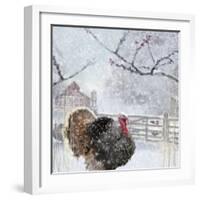 Christmas turkey-Clare Davis London-Framed Giclee Print