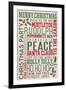 Christmas Typography-Lantern Press-Framed Art Print