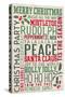 Christmas Typography-Lantern Press-Stretched Canvas