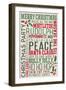 Christmas Typography-Lantern Press-Framed Art Print