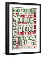 Christmas Typography-Lantern Press-Framed Art Print