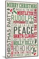 Christmas Typography-Lantern Press-Mounted Art Print