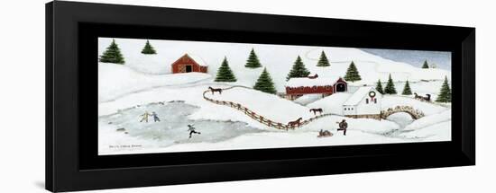 Christmas Valley Bridge-David Carter Brown-Framed Art Print