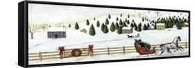 Christmas Valley Sleigh-David Carter Brown-Framed Stretched Canvas