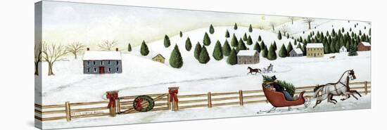 Christmas Valley Sleigh-David Carter Brown-Stretched Canvas