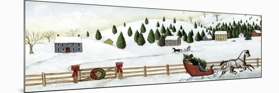 Christmas Valley Sleigh-David Carter Brown-Mounted Premium Giclee Print