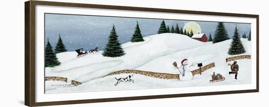 Christmas Valley Snowman-David Carter Brown-Framed Premium Giclee Print