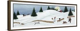 Christmas Valley Snowman-David Carter Brown-Framed Premium Giclee Print