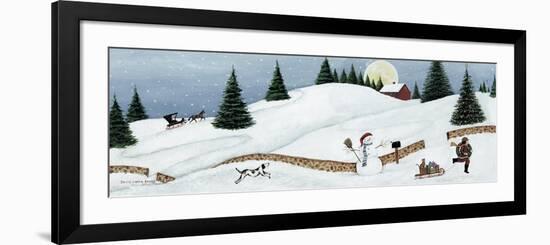 Christmas Valley Snowman-David Carter Brown-Framed Premium Giclee Print