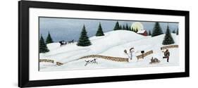 Christmas Valley Snowman-David Carter Brown-Framed Premium Giclee Print