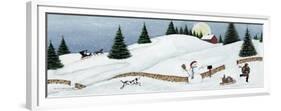 Christmas Valley Snowman-David Carter Brown-Framed Premium Giclee Print