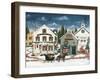 Christmas Village I Dark Crop-David Carter Brown-Framed Art Print