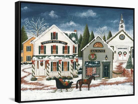 Christmas Village I Dark Crop-David Carter Brown-Framed Stretched Canvas