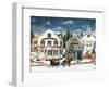 Christmas Village I Dark Crop-David Carter Brown-Framed Art Print