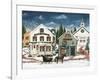 Christmas Village I Dark Crop-David Carter Brown-Framed Art Print