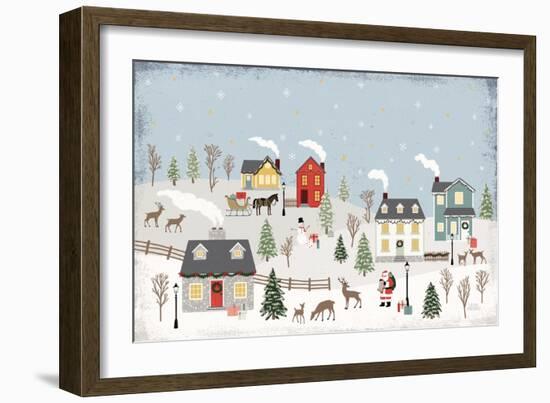 Christmas Village II Day-Laura Marshall-Framed Art Print