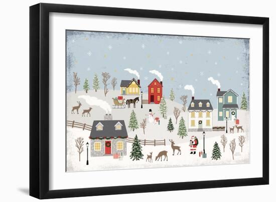 Christmas Village II Day-Laura Marshall-Framed Art Print