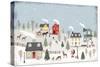 Christmas Village II Day-Laura Marshall-Stretched Canvas