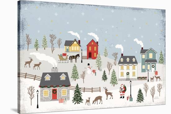 Christmas Village II Day-Laura Marshall-Stretched Canvas